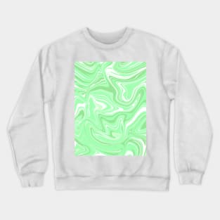 Green Liquid Marble Crewneck Sweatshirt